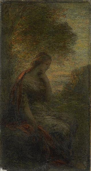 Henri Fantin-Latour Young Woman under a Tree at Sunset, Called Germany oil painting art